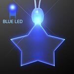 Light-up acrylic star LED necklace - Blue