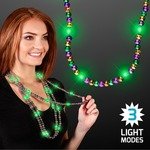 LIGHT UP BEADS - Purple, Green, & Gold