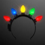 Light Up Christmas Bulbs Headband - Multi Color