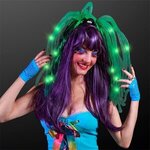 Light Up Hair Noodle Headband - Green -  