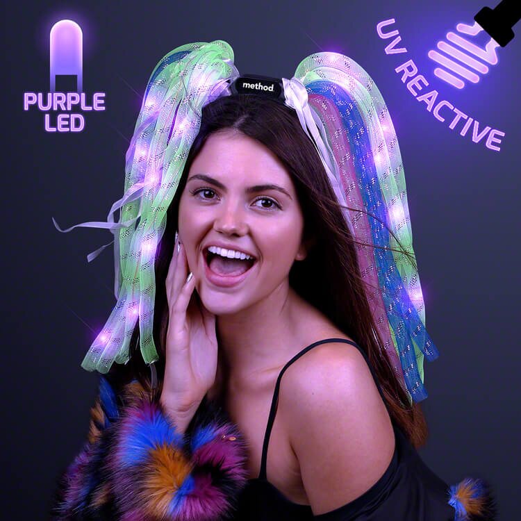 Main Product Image for Light Up Hair Noodle Headband - Neon