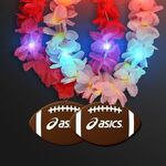 Light Up Hawaiian Leis with Custom Football Medallion - Brown
