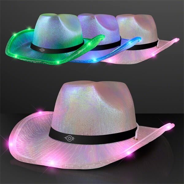 Main Product Image for Light Up Iridescent Cowgirl Hat with Black Band