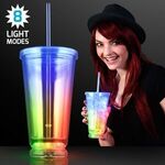 Deluxe Multicolor Led Double Wall Tumbler Cup