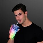 Deluxe Multicolor Led Double Wall Tumbler Cup