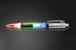 Light-up plastic pen - Gray-clear-multi Color