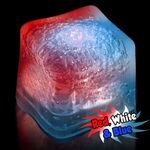 Light Up Premium LitedIce Brand Ice Cube, Digi-Print - Red-white-blue