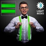 LIGHT UP SUSPENDERS WITH LEDS - Green