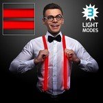 LIGHT UP SUSPENDERS WITH LEDS - Red