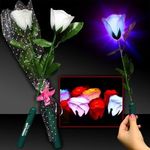 Buy Costume Light Up White Silk Rose Glow Flower With LED