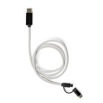 Light-Up-Your-Logo XL Charging Cable - White