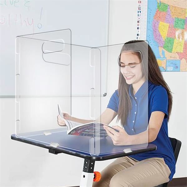 Main Product Image for Lightweight 3-panel Desk Shield with Handle