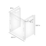 Lightweight 3-panel Desk Shield with Handle -  