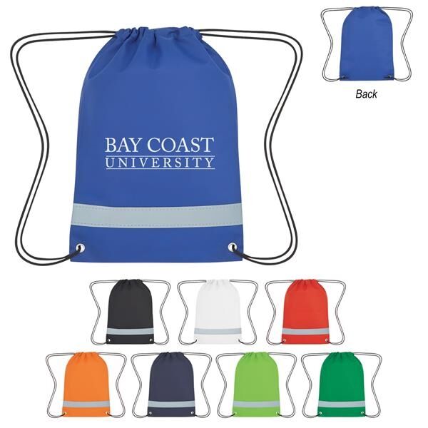 Main Product Image for Lil' Bit Reflective Non-Woven Drawstring Bag