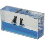 Liquid Mini Wave Penguin Paperweight -  