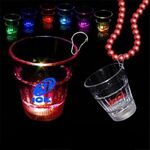 Lite-up Rainbow LED Glow Light Up Shot Glass with J Hook -  