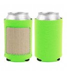 Little Buddy with Burlap-Neoprene Pocket - Fluorescent Green