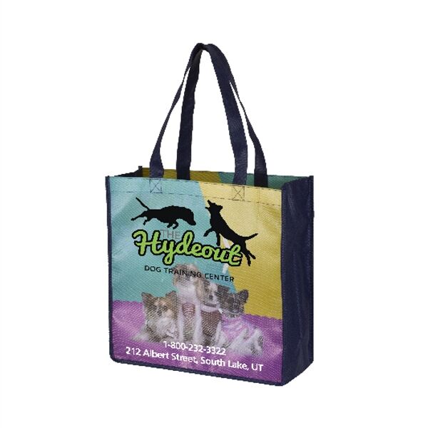 Main Product Image for SHORT HILLS Full Color Glossy Lamination Grocery Tote Bags