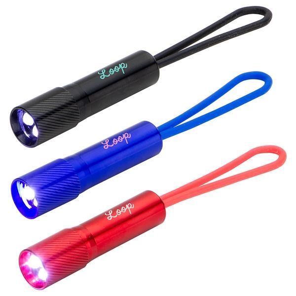 Main Product Image for Custom Printed Loop Mini LED Pocket Flashlight