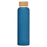 Lucerne-20 oz. Frosted Borosilicate Glass Bottle W/ Bamboo Lid