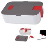 Lunch Set With Phone Holder - Red