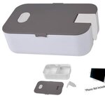 Lunch Set With Phone Holder - White