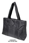 Luxe Quilted Puffer Tote Bag - Black