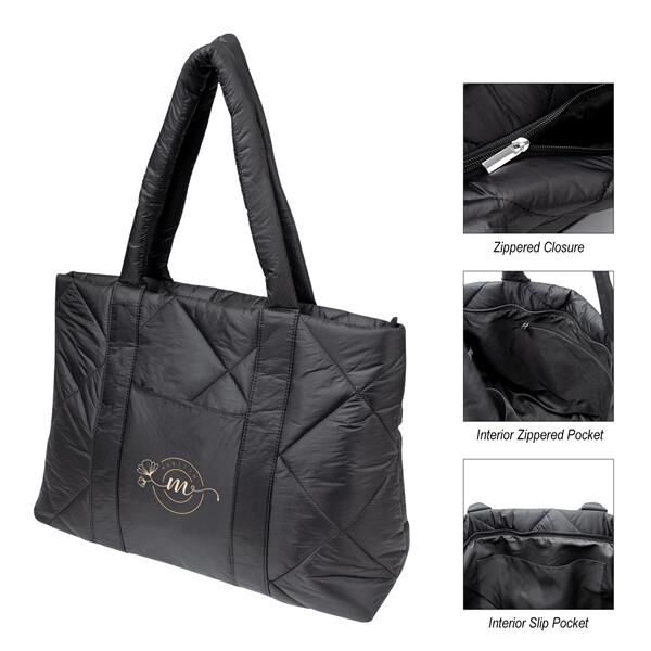 Main Product Image for Luxe Quilted Puffer Tote Bag
