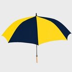 Made in America Golf Umbrella - Navy Blue-yellow