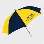 Made in America Golf Umbrella - Navy Blue-yellow