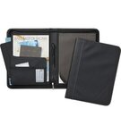 Madison Zippered Padfolio - Black