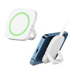 Mag Max Magnetic Wireless Charger With Stand - White with Lime