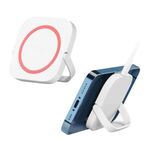 Mag Max Magnetic Wireless Charger With Stand - White with Red