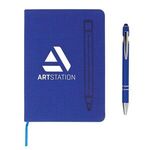Magnetic Journal & Metal Pen Set - Blue