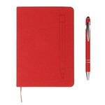 Magnetic Journal & Metal Pen Set - Red