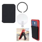 Magnetic Phone Wallet and Stand - Black
