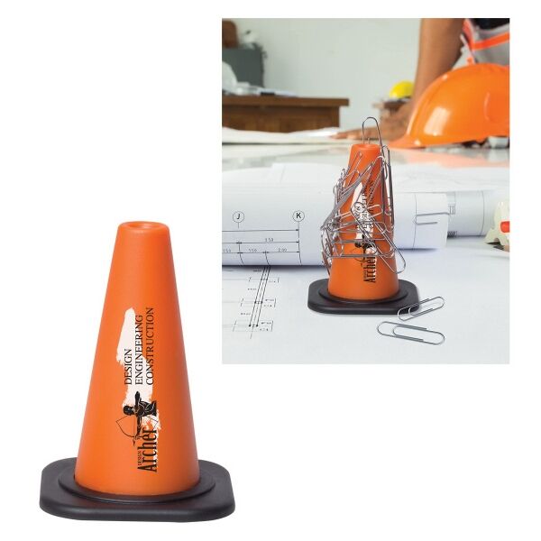 Main Product Image for Magnetic Safety Cone Paper Clip Holder