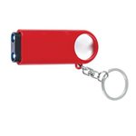 Magnifier and LED Light Key Chain - Red