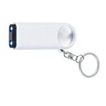 Magnifier and LED Light Key Chain - White
