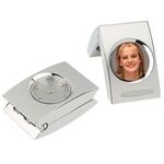 Magnifique Folding Clock / Photo Frame - Chrome