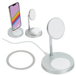 MagPort Magnetic Wireless Charging Stand with Additional 5W - Medium Silver