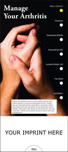 Main Product Image for Manage Your Arthritis Slide Chart USA Made