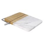 Marble and Bamboo Cheese Cutting Board With Slicer -  