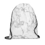 Marble Non-Woven Drawstring Backpack -  