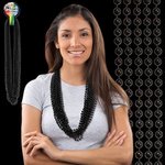 Mardi Gras Beads Necklace - Black
