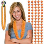 Mardi Gras Beads Necklace - Orange