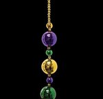Mardi Gras Jumbo Bead Necklace - Purple-green-gold