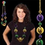 Mardi Gras Jumbo Bead Necklace - Purple-green-gold