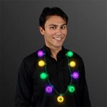 Mardi Gras Light Globes Party Necklace -  