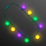 Mardi Gras Light Globes Party Necklace -  